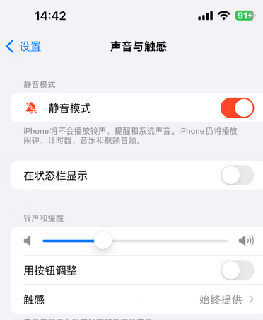 邢台苹果15Pro维修网点分享iPhone15Pro系列机型中隐藏静音图标 