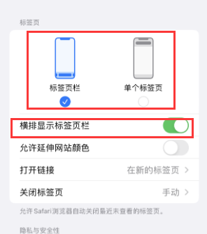 邢台iPhone授权维修分享Safari浏览器如何切换标签栏位置 